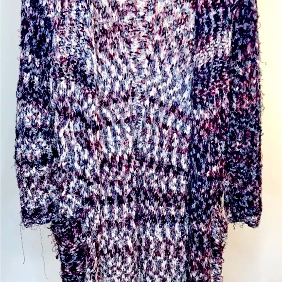 Byron Lars Purple  MIDI Cardigan Sweater with belt and pockets - Picture 2 of 7